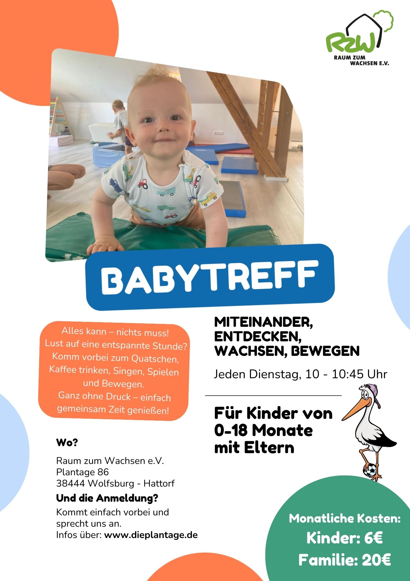 Dienstags, 10h, Babytreff - Bewegen, Spielen, Austauschen